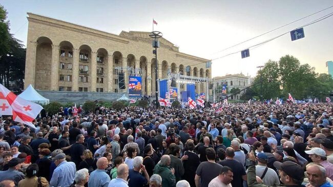 Митинг сторонников партии Грузинская мечта в Тбилиси