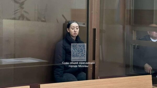 Мочалина А.А., обвиняемая по делу о поджоге вертолета в аэропорту Остафьево в Дорогомиловском суде города Москвы. 30 апреля 2024