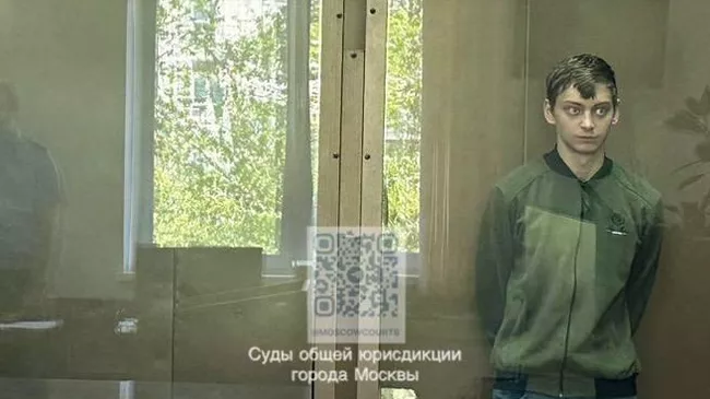 Хамидулин Станислав, обвиняемый по делу о поджоге вертолета в аэропорту Остафьево в Дорогомиловском суде города Москвы