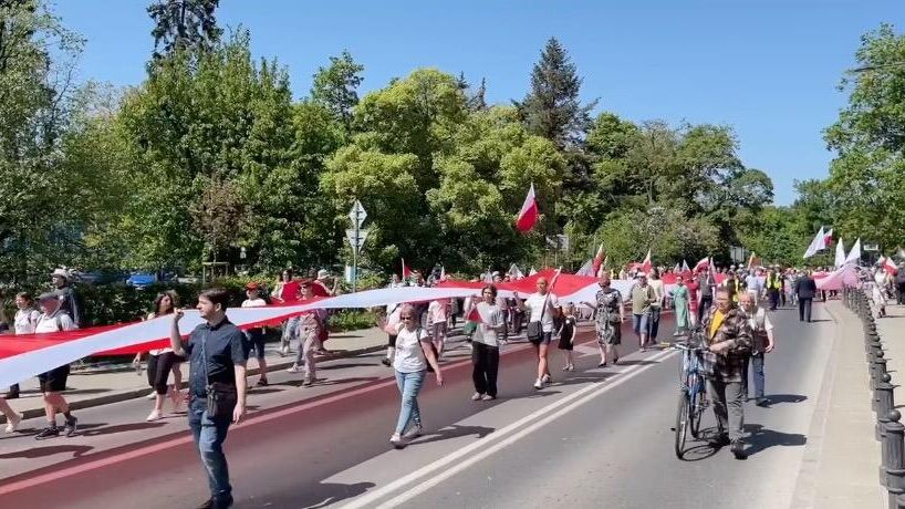 Марш против вовлечения Польши в боевые действия на Украине - РИА Новости, 1920, 16.05.2024