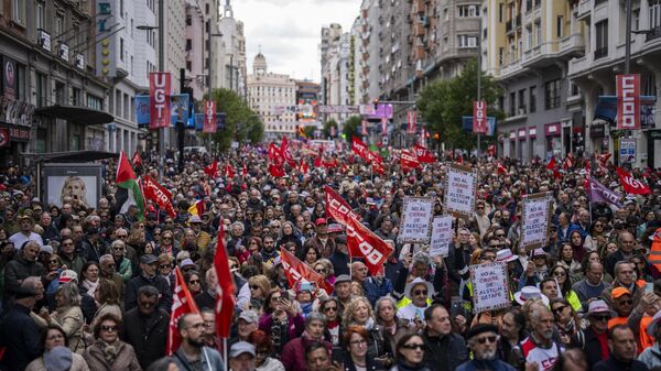 Демонстрация в День труда в Мадриде