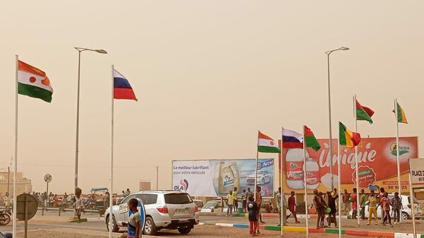 Российские флаги подняли в Ниамее, Нигер
