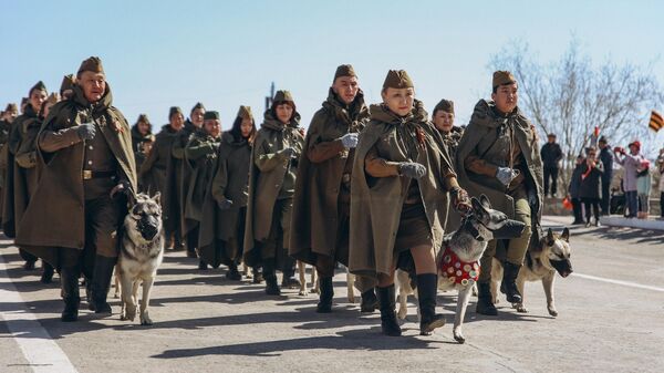Участники военного парада, посвященного 78-й годовщине Победы в Великой Отечественной войне, в Якутске