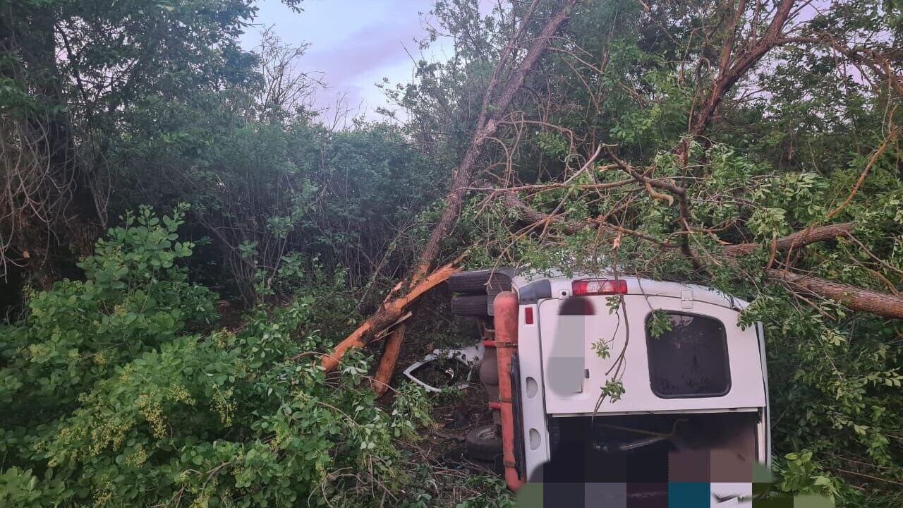 Маршрутка съехала в кювет и врезалась в дерево в Красногвардейском округе Ставропольского края - РИА Новости, 1920, 02.05.2024