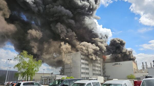 Пожар на заводе компании Diehl в Берлине