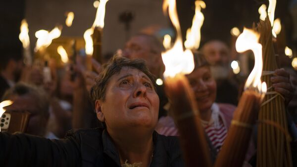 Сошествие Благодатного огня в храме Гроба Господня в Иерусалиме. 4 мая 2024