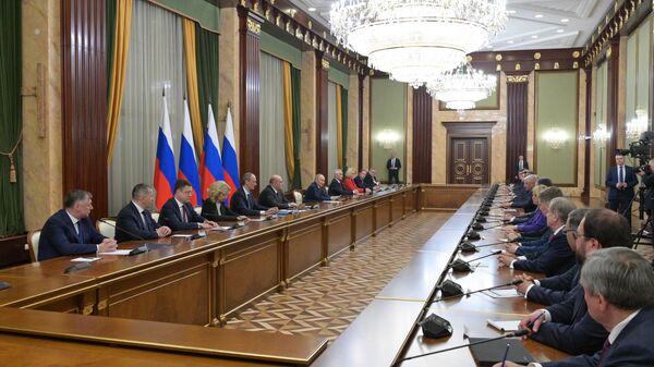 Президент РФ Владимир Путин проводит встречу с членами правительства РФ. 6 мая 2024