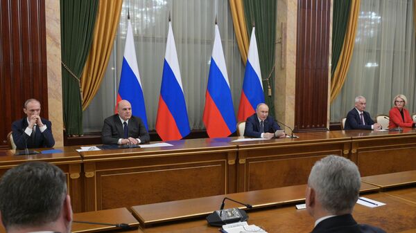 Президент РФ Владимир Путин проводит встречу с членами правительства РФ. 6 мая 2024