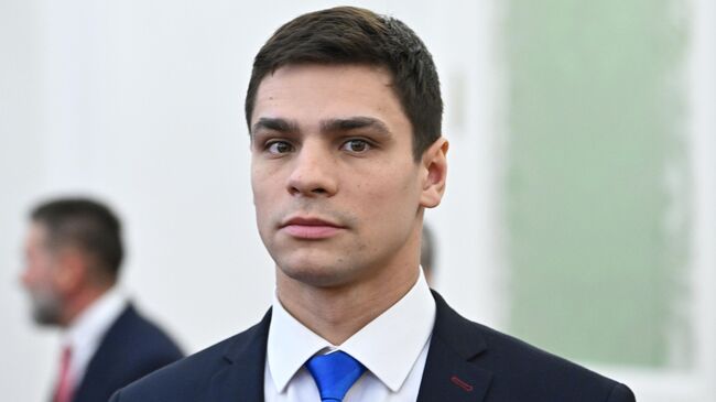 Олимпийский чемпион по плаванию Евгений Рылов перед церемонией инаугурации президента РФ Владимира Путина в Кремле