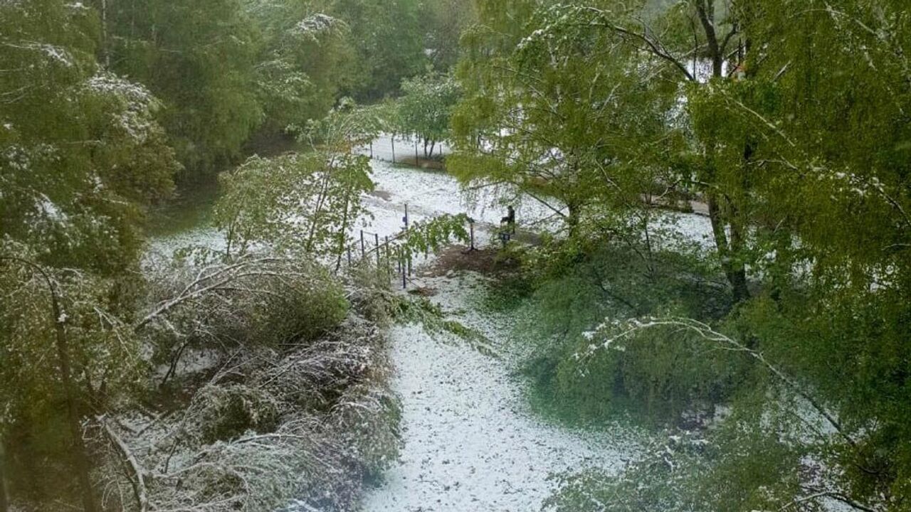 В Нижнем Новгороде выпал снег - РИА Новости, 08.05.2024