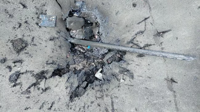 Место падения украинского дрона