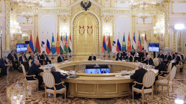 Президент РФ Владимир Путин проводит заседание высшего Евразийского экономического совета 