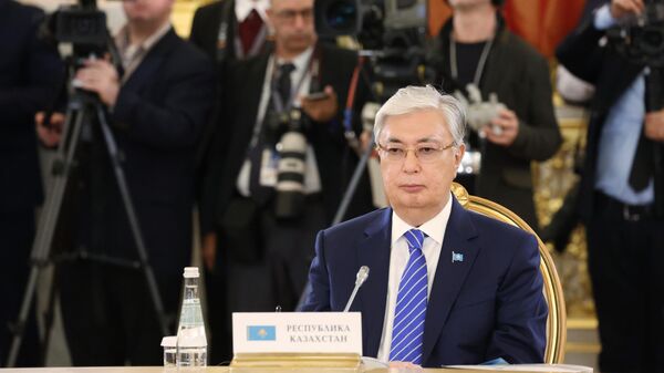 Президент Казахстана Касым-Жомарт Токаев на юбилейном заседании Высшего Евразийского экономического совета