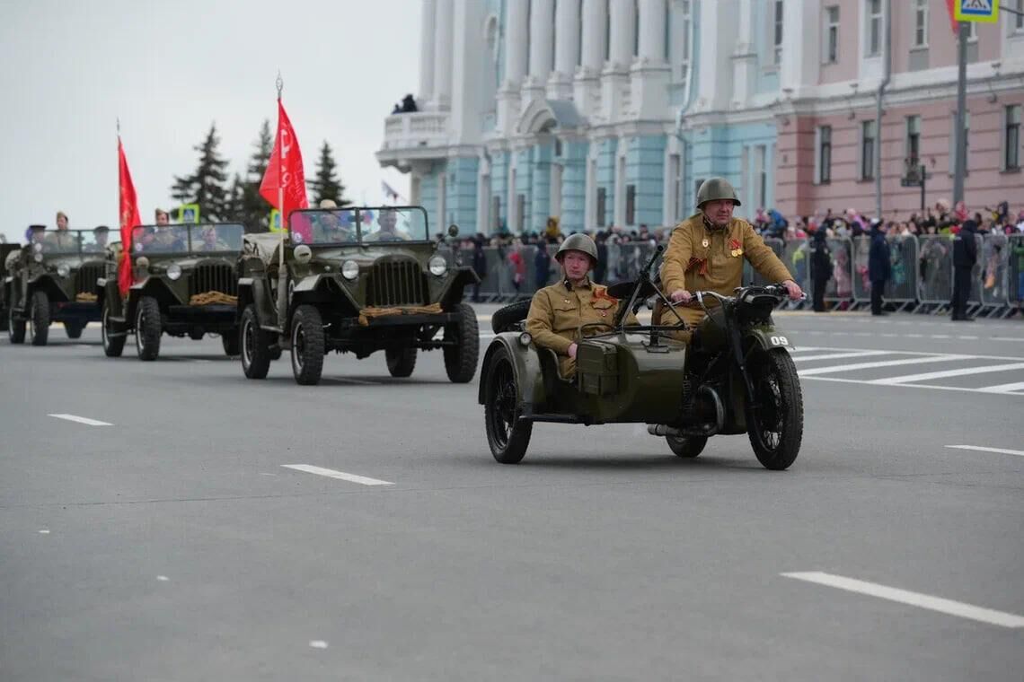 Военный парад в честь 79-й годовщины Победы в Великой Отечественной войне в Нижнем Новгороде - РИА Новости, 1920, 09.05.2024