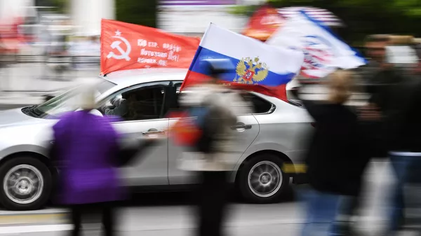 Патриотический автопробег в Севастополе в честь 79-летия Победы в Великой Отечественной войне