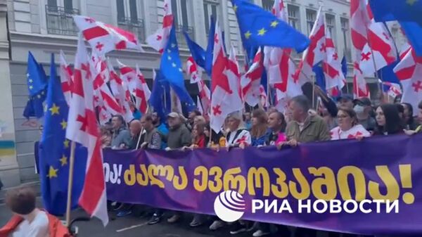Европейский марш в Тбилиси с требованием отзыва законопроекта об иноагентах
