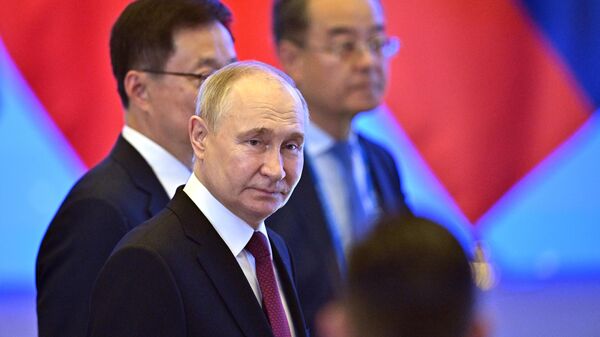 Президент России Владимир Путин на церемонии открытия VIII Российско-китайского ЭКСПО