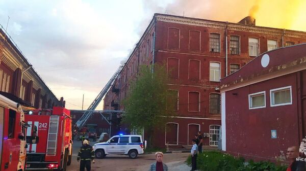 Место пожара на швейной фабрике в Ногинске. 21 мая 2024