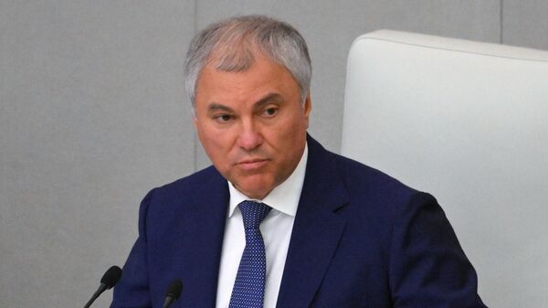 Председатель Государственной думы Вячеслав Володин на пленарном заседании