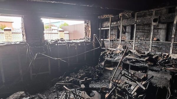 Последствия пожара в селе Алтышево в Чувашии
