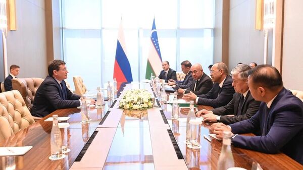 Губернатор Нижегородской области Глеб Никитин и премьер-министр Республики Узбекистан Абдулла Арипов во время встречи
