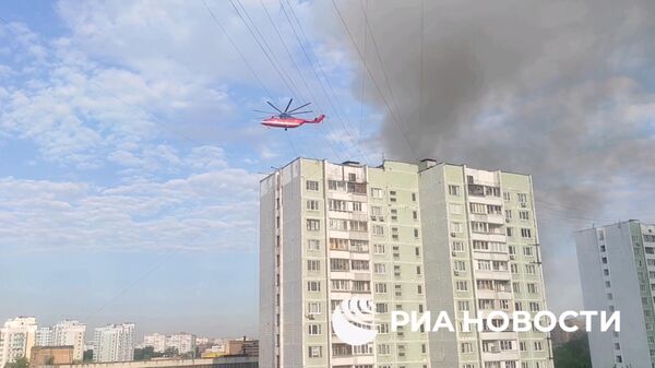 Ликвидация пожара на востоке Москвы. 30 мая 2024