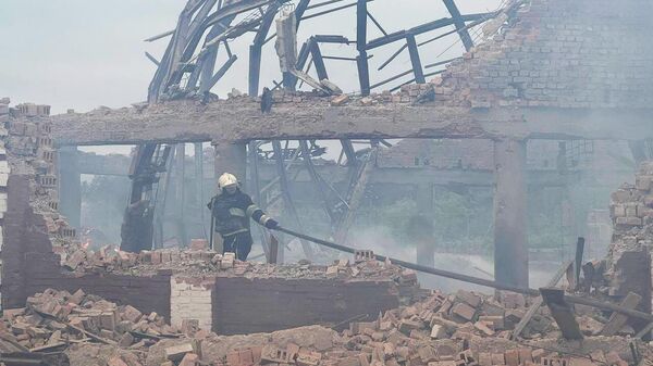 Последствия взрыва в Харьковской области