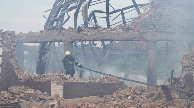 Последствия взрыва в Харьковской области