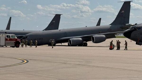 Самолет-дозаправщик KC-135 Stratotanker на базе МакКоннелл в Канзасе