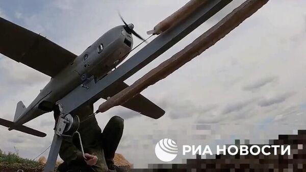 Расчет БПЛА Орлан-10 группировки войск Днепр, уничтоживший на правом берегу Днепра украинскую гаубицу Д-20