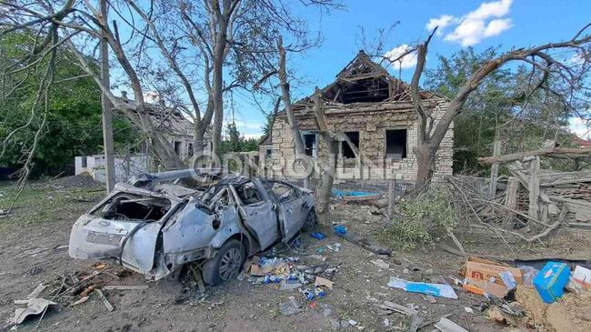 Последствия обстрела Старомихайловки со стороны ВСУ 