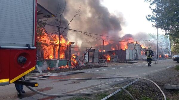 Пожар в деревне Дударева Тюменского района
