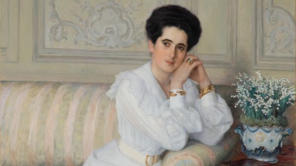 Николай Богданов-Бельский, Портрет Марии Константиновны Кудашевой, 1903 год