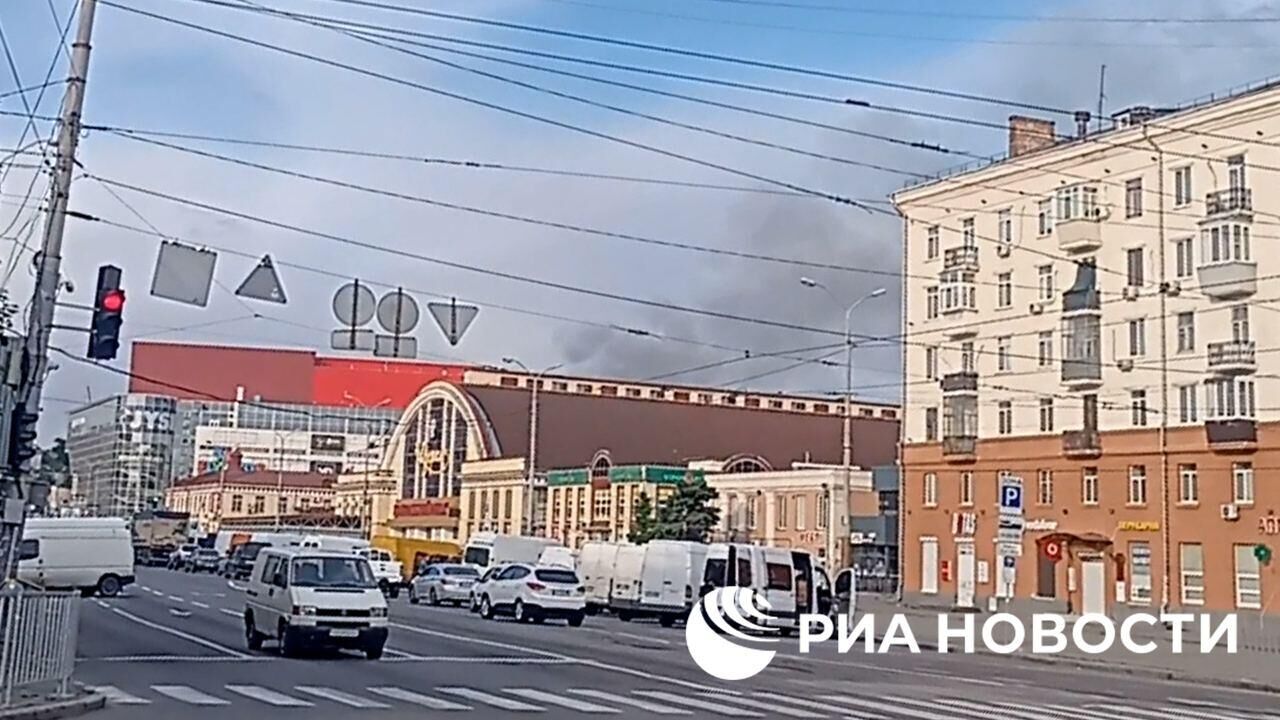 Удар по автопарку национальной гвардии Украины в Днепропетровске - РИА Новости, 1920, 04.06.2024