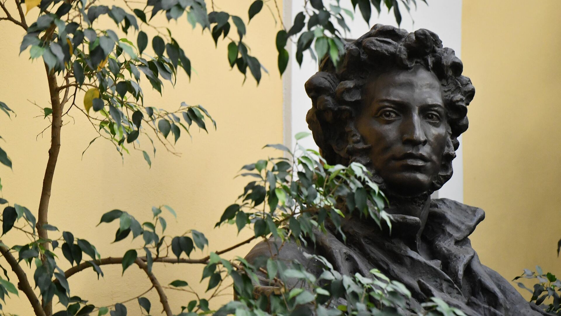 Памятник писателю и поэту Александру Сергеевичу Пушкину в Государственном музее А. С. Пушкина в Москве - РИА Новости, 1920, 30.05.2025