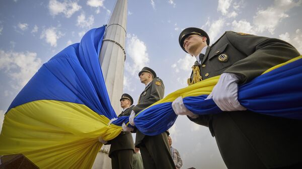 Украинские военные в Киеве. Архивное фото
