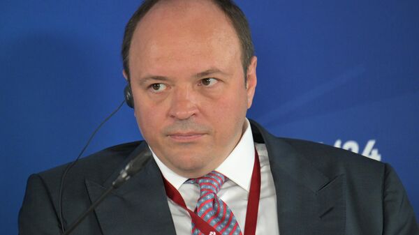 Президент Российской ассоциации производителей удобрений Андрей Гурьев на ПМЭФ-2024