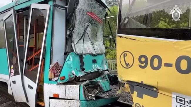 Место происшествия, где произошло столкновение двух поездов в Кемерово