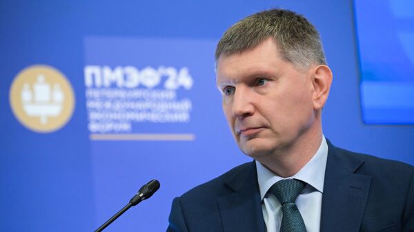 Министр экономического развития Российской Федерации Максим Решетников на ПМЭФ-2024