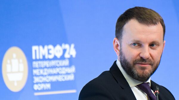 Заместитель руководителя Администрации президента РФ Максим Орешкин на ПМЭФ-2024