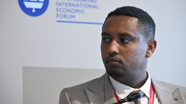 Вице-президент Аддис-Абебского университета Самсон Меконнен Хайлу на ПМЭФ-2024