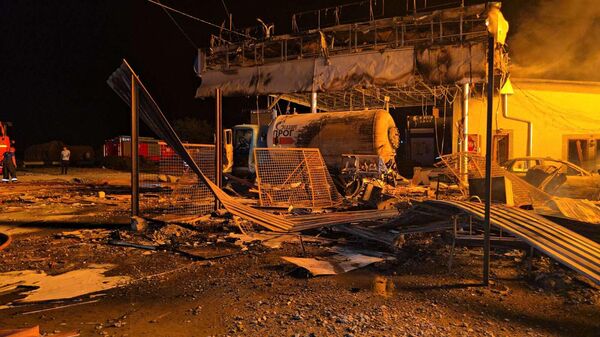Взрыв на газозаправочной станции в Армении