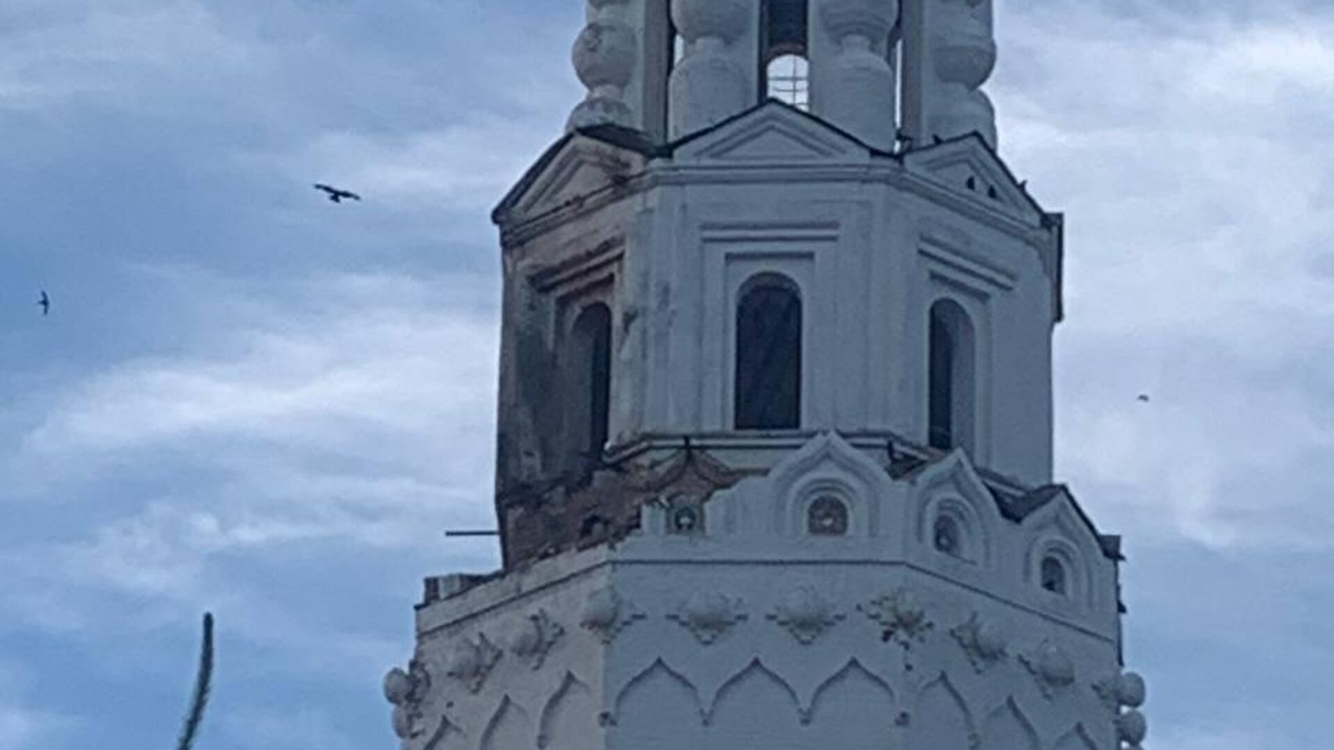 Храм святых первоверховных апостолов Петра и Павла, поврежденный в результате атаки БПЛА - РИА Новости, 1920, 10.07.2024