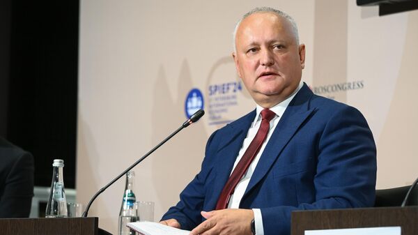 Экс-президент Молдавии Игорь Додон на ПМЭФ-2024