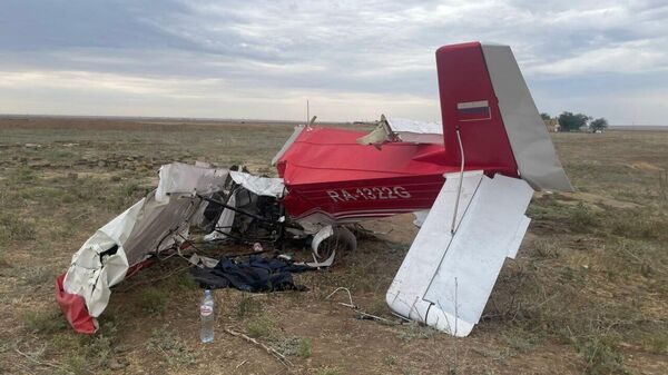 Последствия падения легкомоторного самолета в Республике Калмыкия