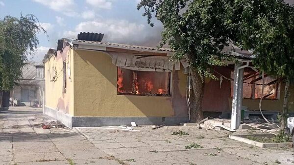 Последствия обстрела со стороны ВСУ в Алешках Херсонской области