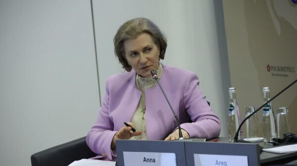 Руководитель Федеральной службы по надзору в сфере защиты прав потребителей и благополучия человека Анна Попова на ПМЭФ-2024