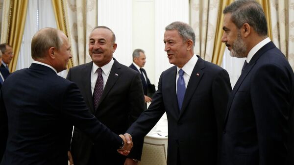 Встреча Путина с министром иностранных дел Турции