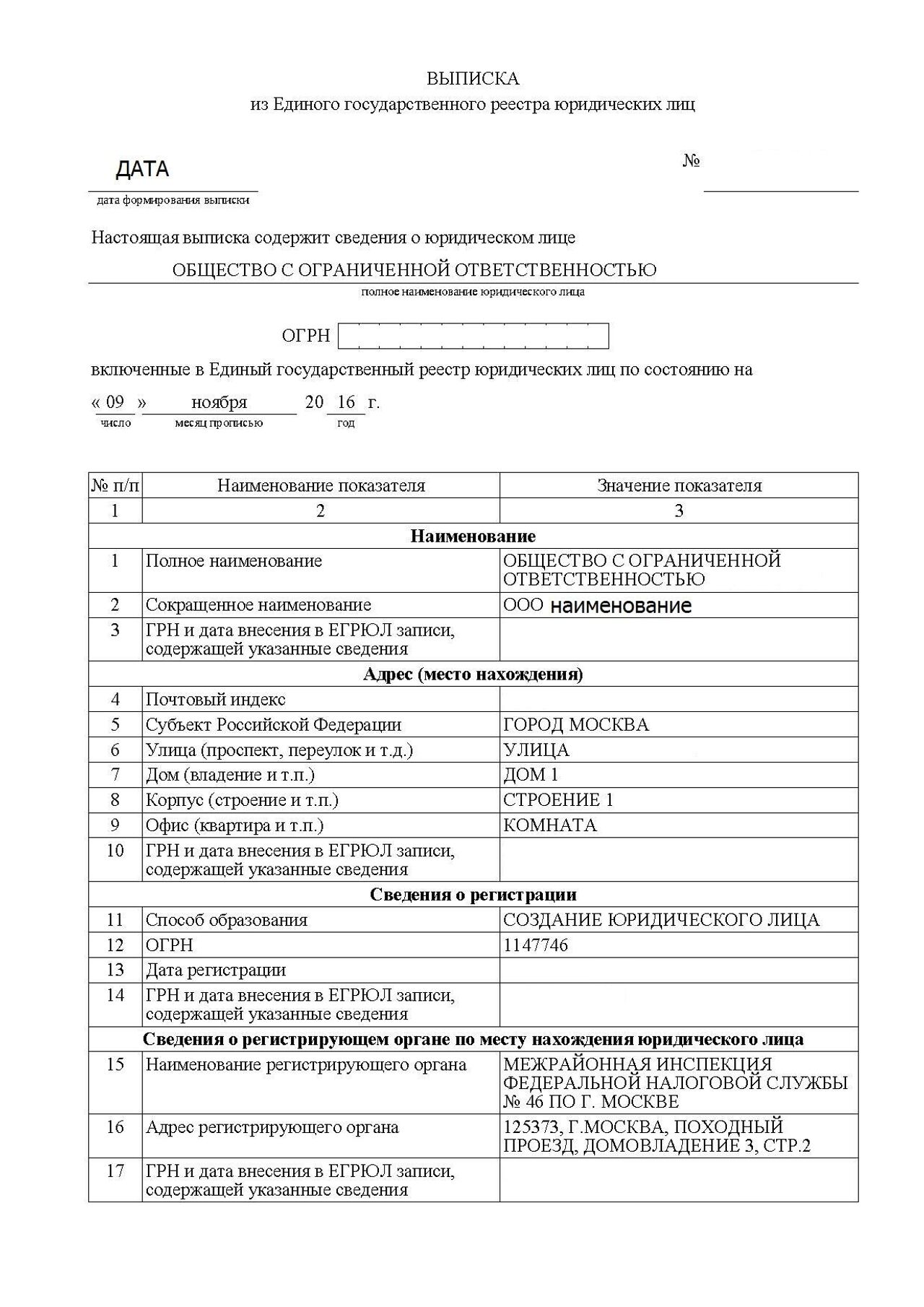 Выписка из ЕГРЮЛ: как заказать и получить бесплатно