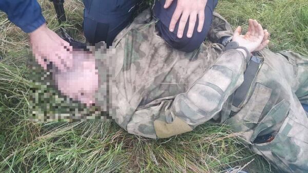 Фото задержания мужчины, устроившего стрельбу в Калужской области